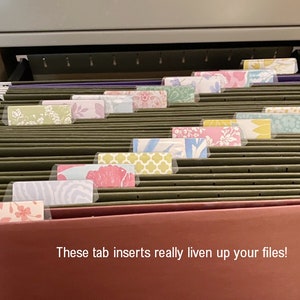 Hanging File Folder Tabs, Hanging File Tabs, 1/5 Cut Tab Inserts, 1/5 ...
