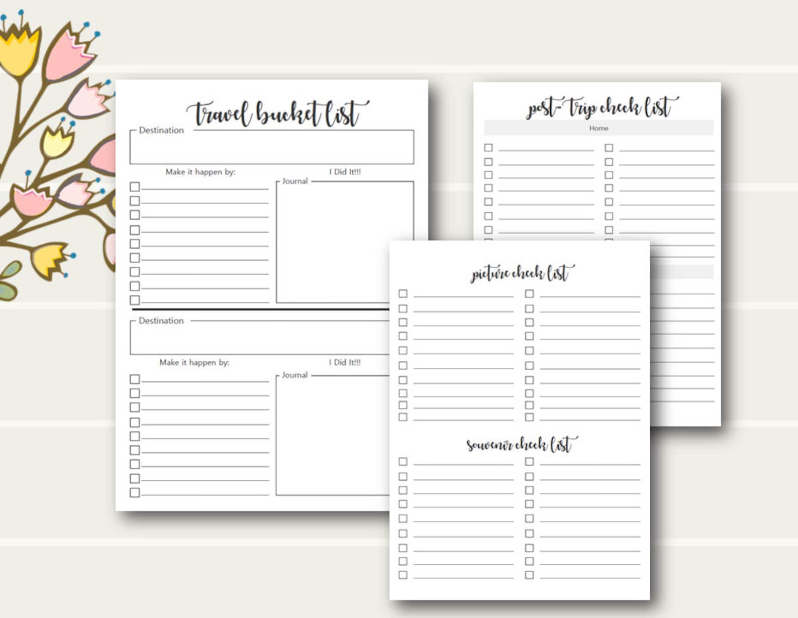 B6 TN Vacation Insert B6 Tn Travel Planner Printable B6 Tn | Etsy