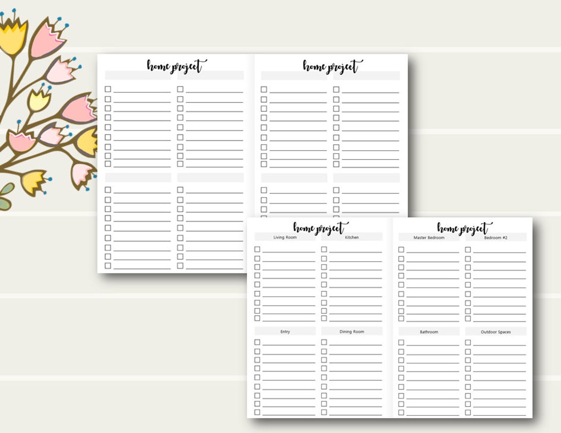 A5 TN List Printables Travelers Notebook Printable Inserts - Etsy