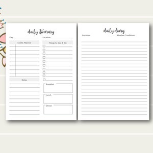 A5 TN Vacation Planner Printable Insert, A5 Tn Travelers Notebook, A5 ...