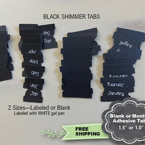 Planner Tabs, Adhesive Planner Tabs, Tabs for Planners, Divider Tabs, Book Tabs, Notebook Tabs, Monthly Planner tabs, labeled tabs