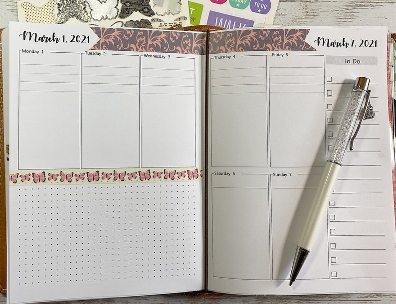 2024 B6 TN Weekly Planner Printable B6 Slim TN Planner Etsy