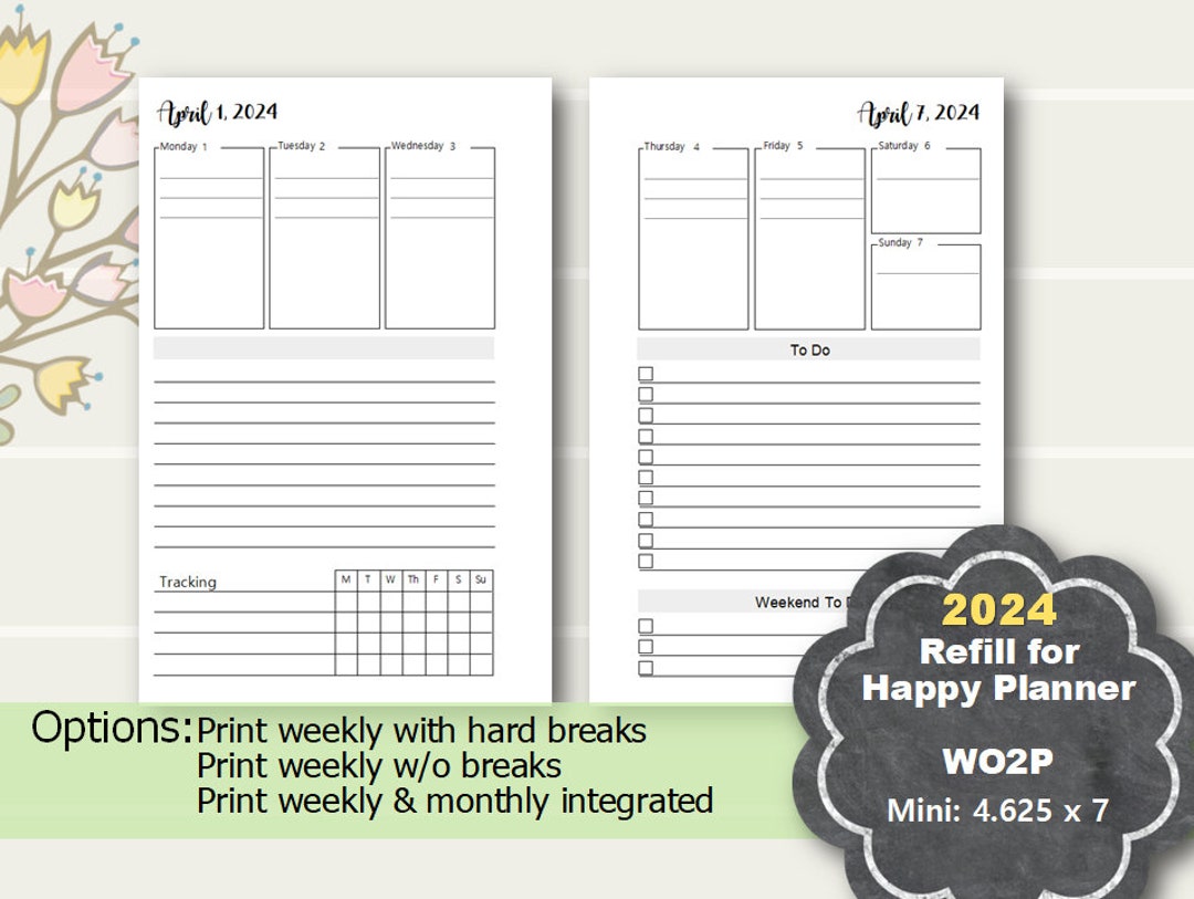 2024 Happy Planner Mini Weekly Printable Weekly Planner - Etsy