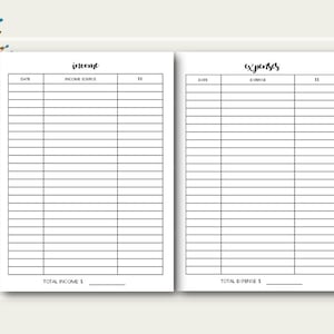 Finance Travelers Notebook, A5 TN Finance Inserts, B6 TN Budget Planner ...