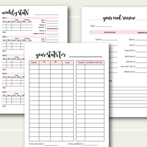 Etsy Shop Planner Printables Business Planner Insert Order - Etsy