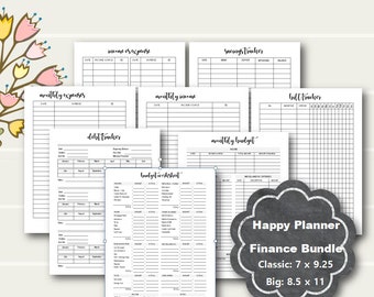 Happy Planner Finance Printable, Income & Expense Planner Insert, Budget Planner Inserts, Happy Planner Classic, Happy Planner Big Inserts