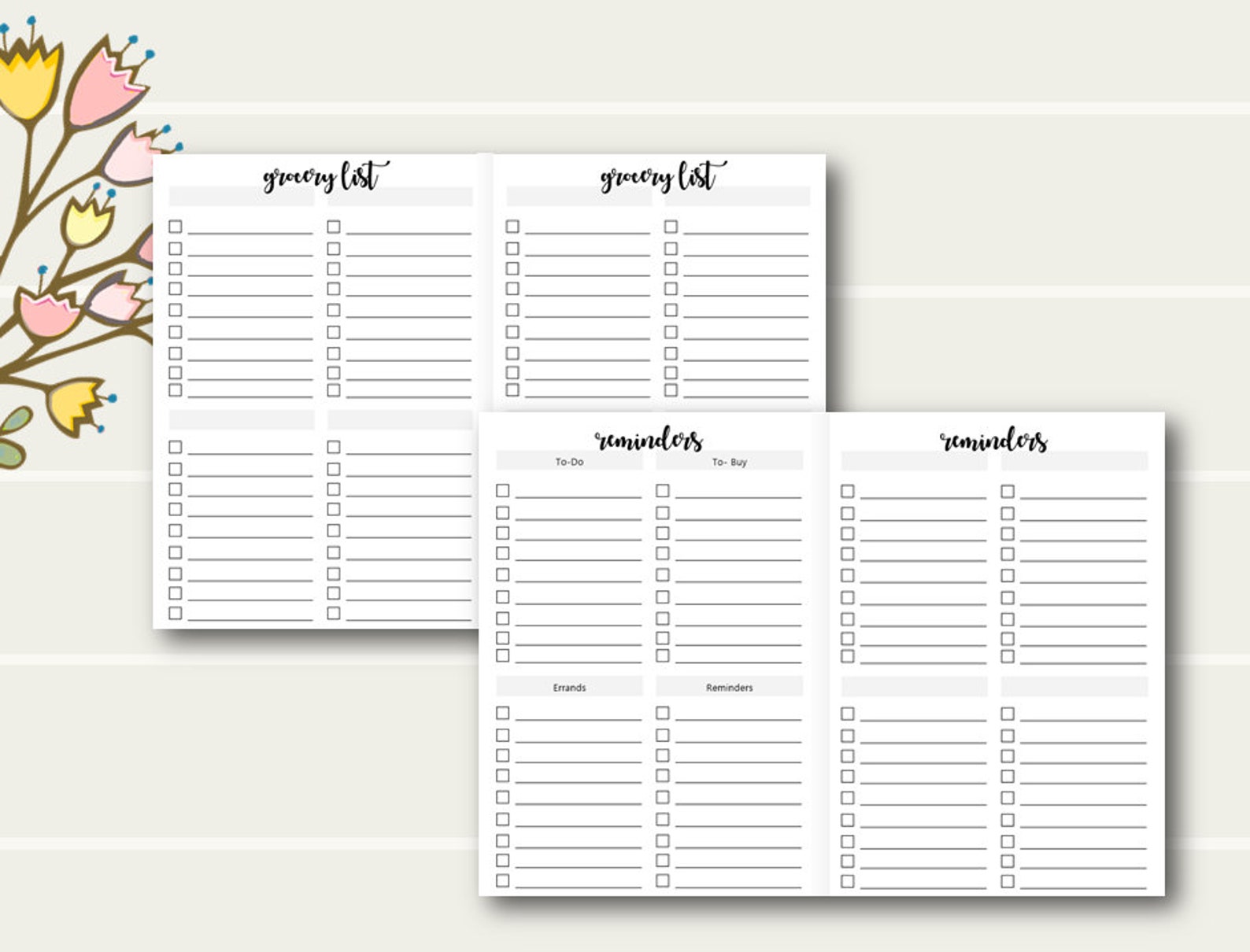 A5 TN List Printables Travelers Notebook Printable Inserts - Etsy