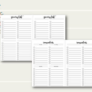 A5 TN List Printables, Travelers Notebook Printable Inserts, A5 TN ...