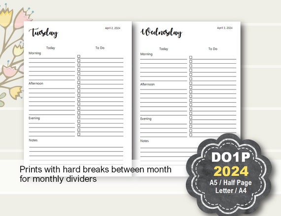 2024 Personal Planner Inserts Printed Personal Size Inserts -  Denmark