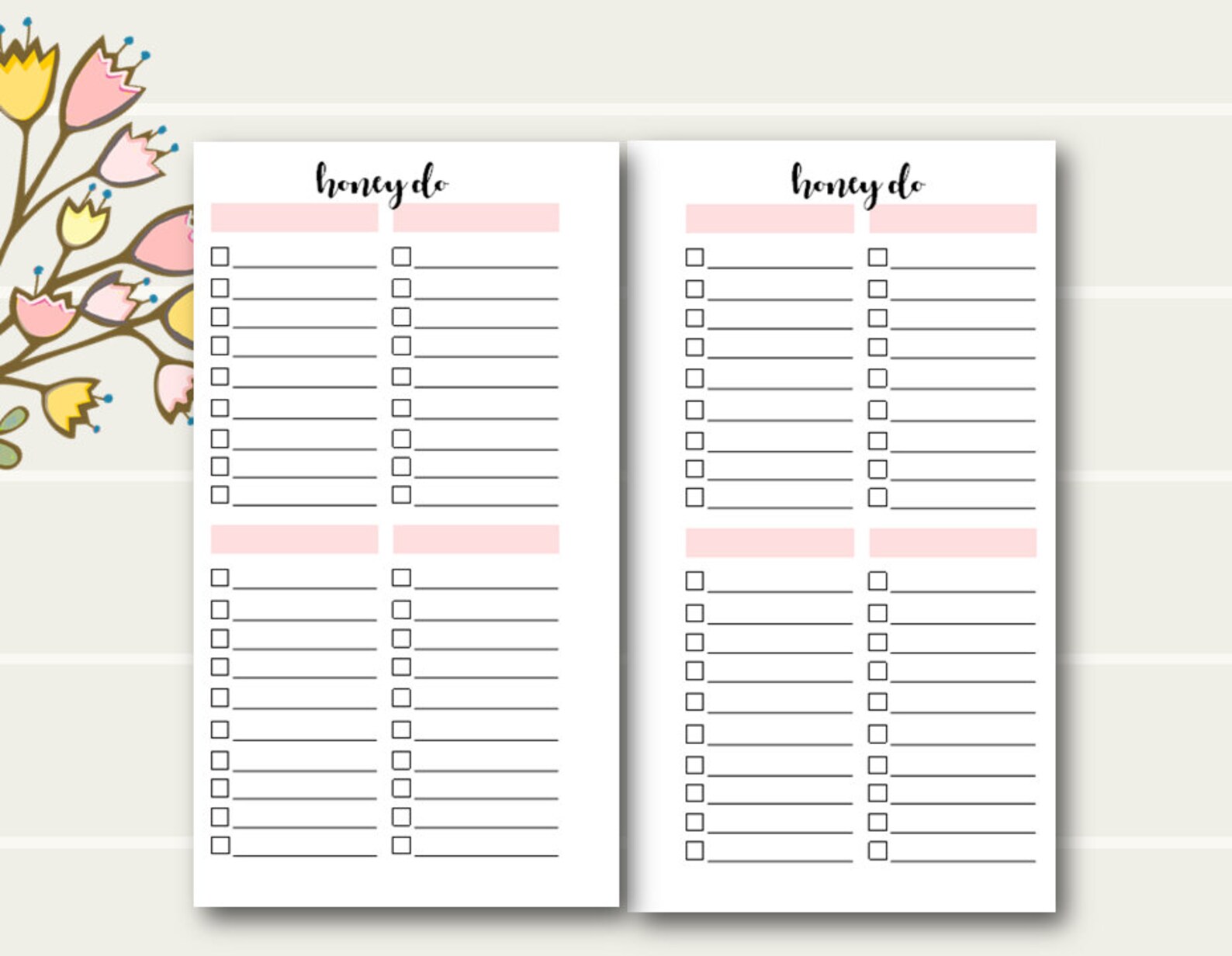 Personal Size Inserts List Planner Printables Planner Lists | Etsy