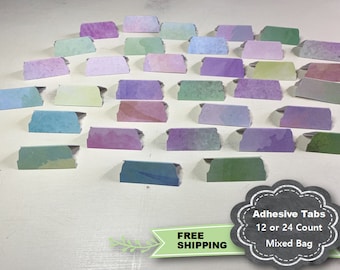 Planner Tabs, Adhesive Planner Tabs, Tabs for Planners, Divider Tabs, Book Tabs, Notebook Tabs, Bible Tabs, Watercolor Tabs