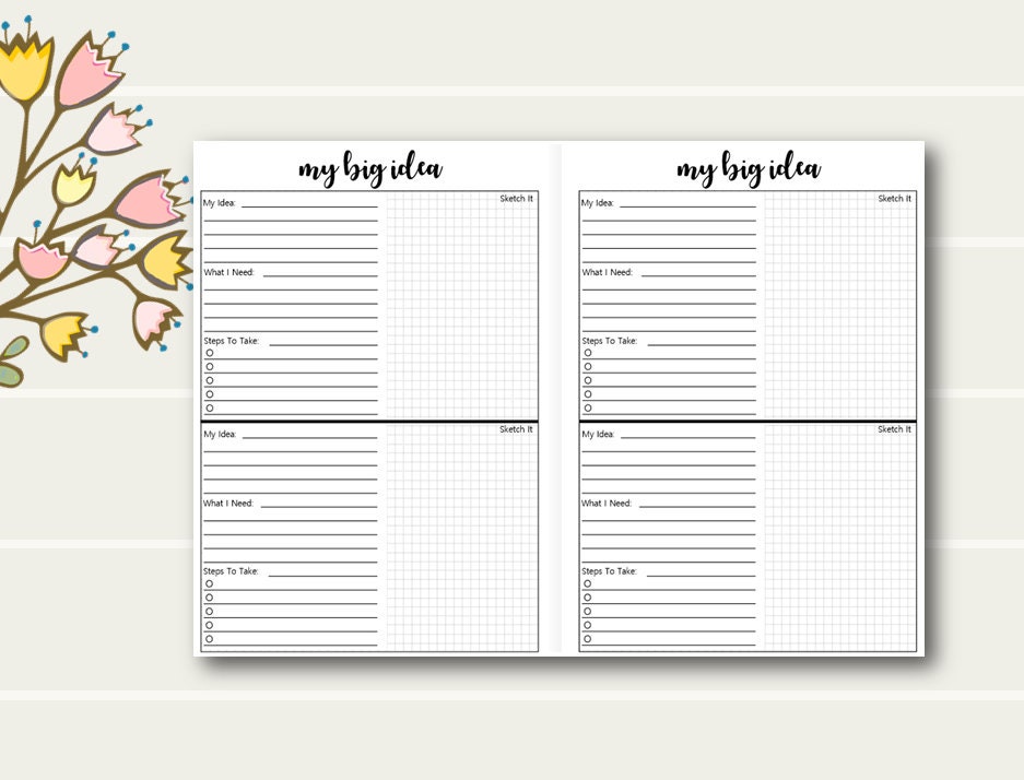A5 TN List Printables, Travelers Notebook Printable Inserts, A5 TN ...