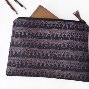 Bolsa de lavagem grande coelhinho marrom em lona, bolsa de bolso, bolsa de viagem, bolsa de cosméticos, bolsa com zíper, bolsa de maquiagem, bolsa de cosméticos.