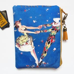Mama Geschenke, Vanity Fair, Harlekin, Nähbeutel, Reißverschluss Portemonnaie, Cometic Tasche, Reißverschluss Portemonnaie, kleine Aufbewahrungstasche.