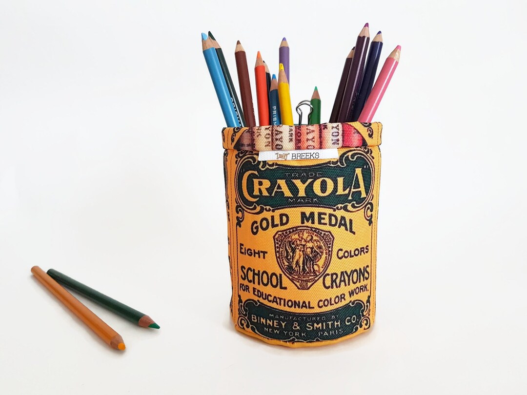 Pencil Caddy,vintage Crayons Label, Storage Pots,wall Grid Storage