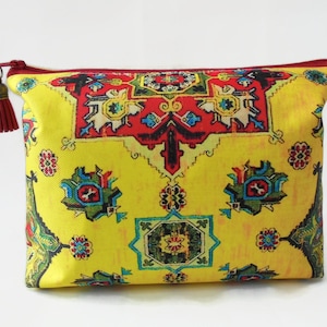 Gifts for her, Wash bag,Turkish, kilim, persian travel bag, cosmetic bag, zip bag, make up bag.