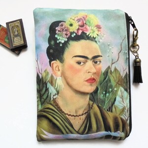 Cadeaux maman, Frida Khalo, mexicain, pochette à couture, portefeuille à fermeture éclair, sac à bandoulière, portefeuille à fermeture éclair, petit sac de rangement.