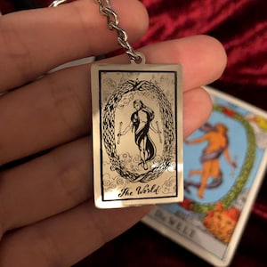 Sleutelhanger Tarot Kaart Tas Hanger Wicca Gift Gotische Heks Hanger Sleutelhanger