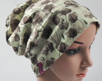 Chemo Mütze Nachtblumen, Chemo Kopfbedeckung