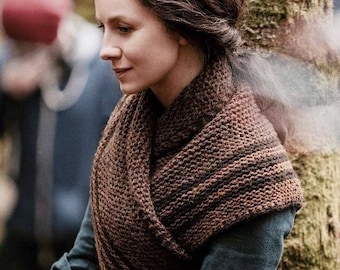 Outlander Claire shawl winter alpaca wool shawl shoulder wrap warm sontag celtic shawl gift highlander claire fraser sweater 55