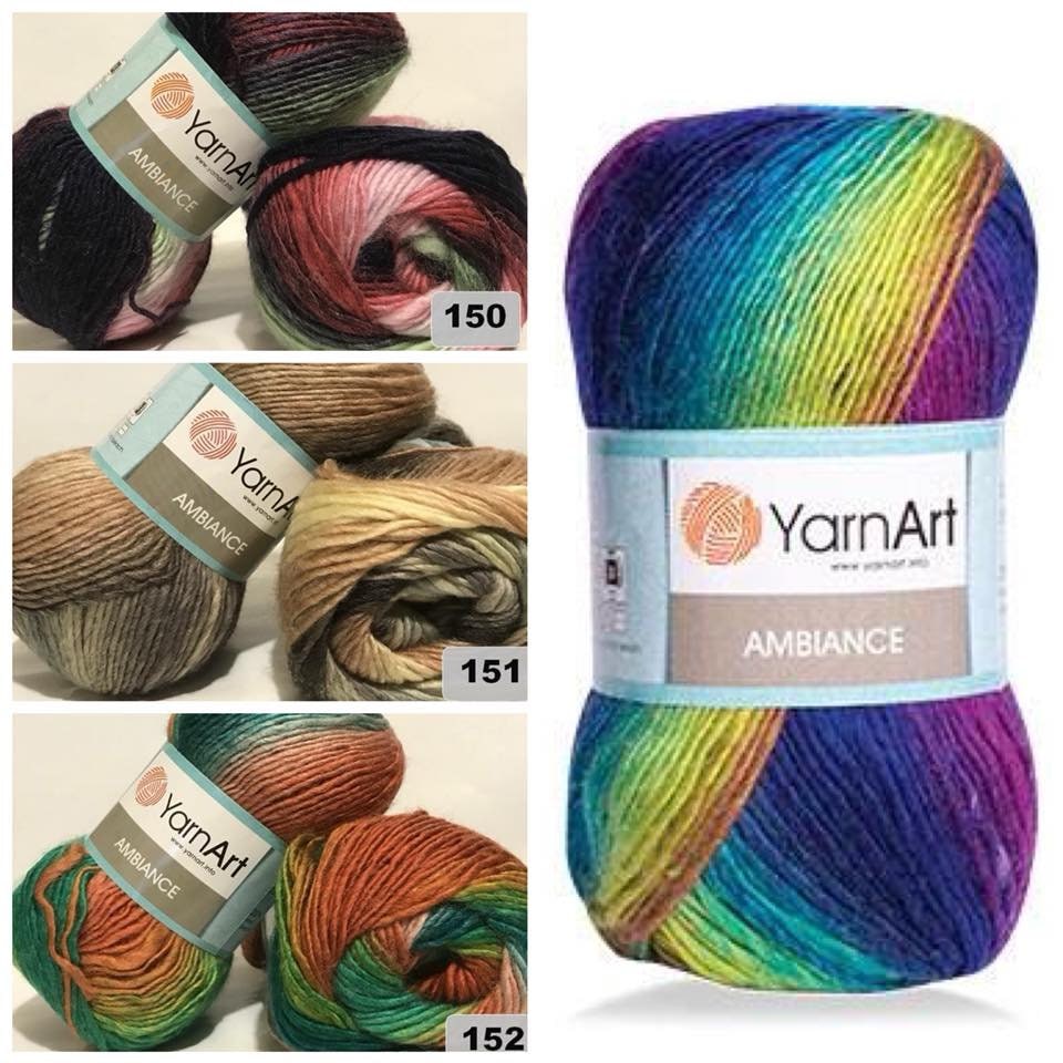 AMBIANCE Yarnart Rainbow Gradient Wool Yarn 100 G 250 Meters Etsy