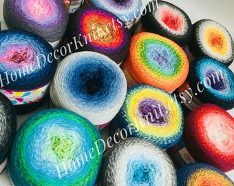 Yarn YarnArt Flowers VIVID 250 grams 1000 meter Gradient Cotton Rainbow Knitting Yarn Crochet Cotton Shawl Wraps Poncho Organic Soft Yarn