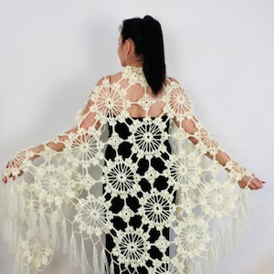 White wedding shawl fringe wool bridal shawl crochet triangle shawl mohair bride shawl cotton bridesmaid shawl anniversary gift