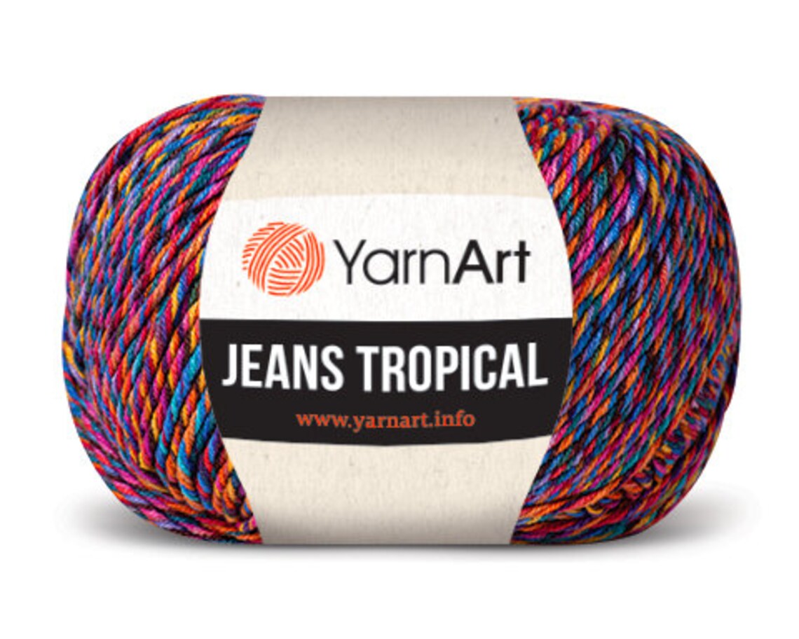 Yarn JEANS TROPICAL Yarnart Cotton Yarn Gradient Knitting Etsy