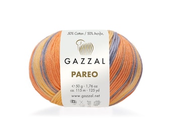 Gazzal PAREO Cotton Yarn acrylic yarn Hypoallergenic yarn knitting cotton crochet yarn fiber classic yarn Turkish yarn amigurumi yarn