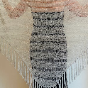 from USA Gray Mohair Wedding Shawl Fringe Triangle Shawl Sequins Bridal Shawl, Bride Wool Shawl Women, Bridesmaid Shawl Length 133/340cm image 5