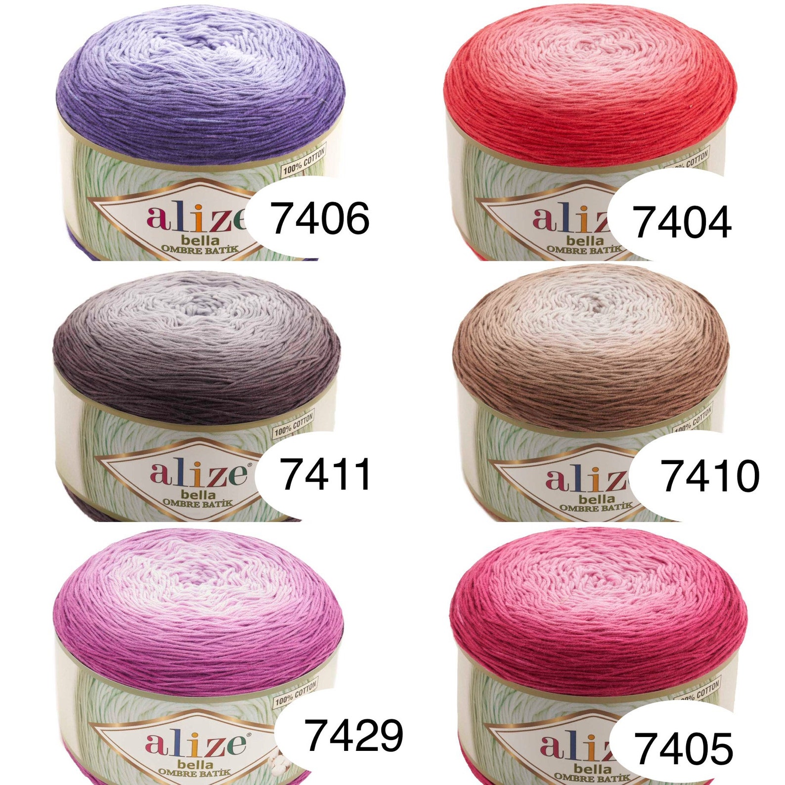Yarn Alize BELLA OMBRE BATIK Yarn 250 Gr 100 Gradient Yarn | Etsy Canada