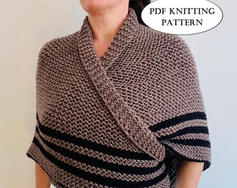 Outlander Claire Shawl Knitting Pattern, Sontag Shoulder Wrap (PDF)