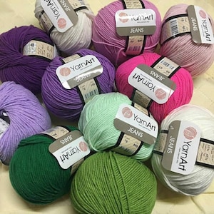 from USA Yarn YARNART JEANS yarn cotton acrylic yarn Hypoallergenic knitting cotton crochet yarn fiber classic yarn Turkish amigurumi yarn