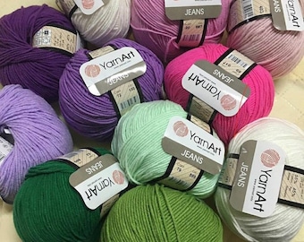 from USA Yarn YARNART JEANS yarn cotton acrylic yarn Hypoallergenic knitting cotton crochet yarn fiber classic yarn Turkish amigurumi yarn