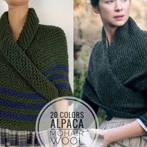 from USA Outlander rent Claire shawl knit shoulder wrap sontag celtic shawl green triangle wool shawl Carolina Shawl Fraser's Ridge shawl 55