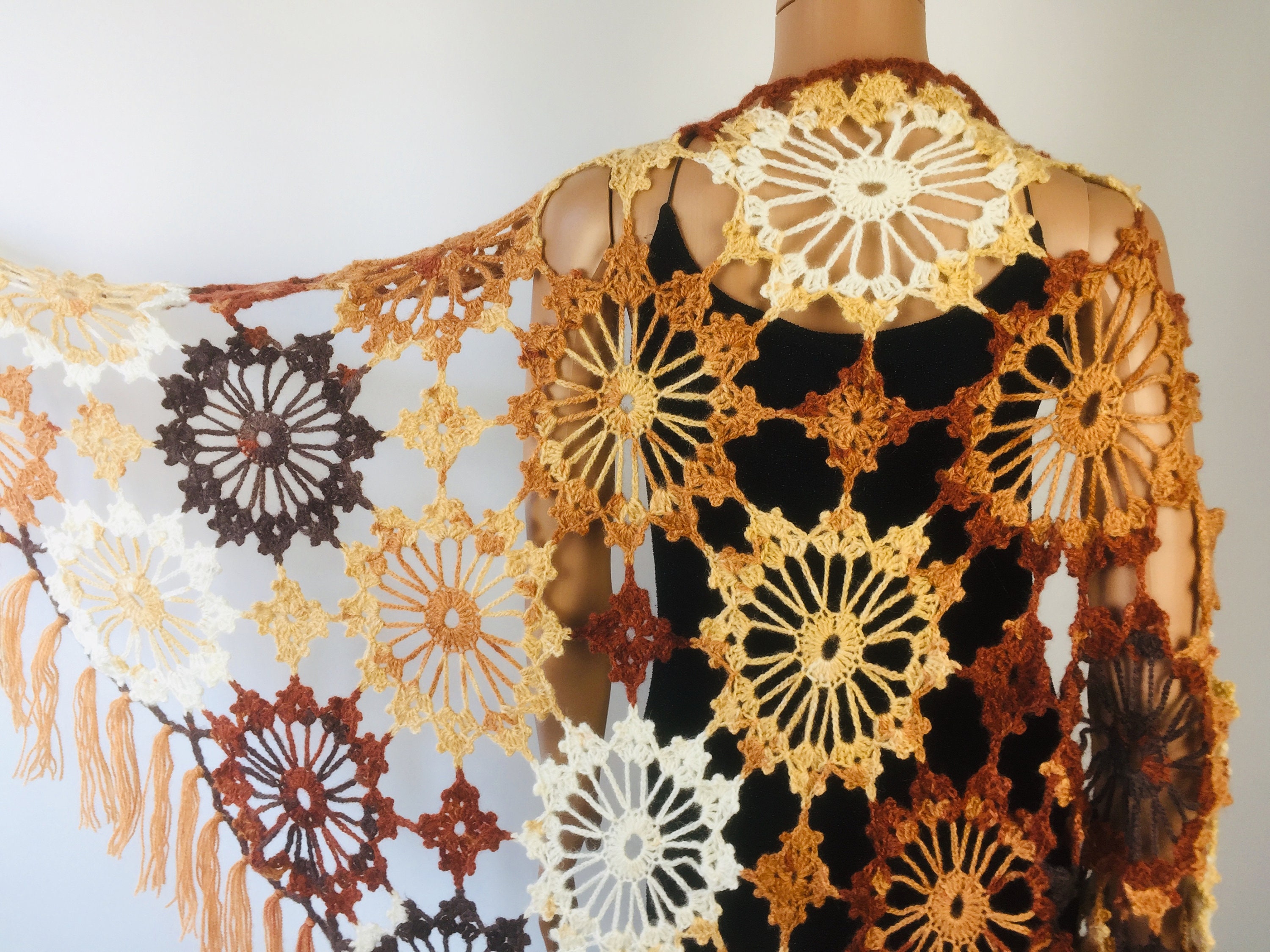 burnt orange shawl for wedding