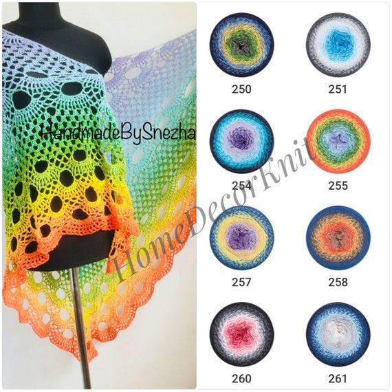 YarnArt FLOWERS 250 grams-1000 meters Cotton Yarn Rainbow Crochet