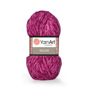 Yarn YARNART VELOUR Yarn, Velvet Yarn, Velour Yarn, Plush Yarn, Bulky Yarn, Soft Yarn, Hypoallergenic, Baby yarn, Summer yarn, Crochet Yarn