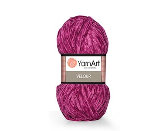 Yarn YARNART VELOUR Yarn, Velvet Yarn, Velour Yarn, Plush Yarn, Bulky Yarn, Soft Yarn, Hypoallergenic, Baby yarn, Summer yarn, Crochet Yarn