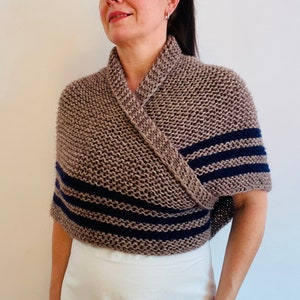 Brown Alpaca Outlander Shawl, Black Wool Inspired Shoulder Wrap, Claire Fraser Cosplay