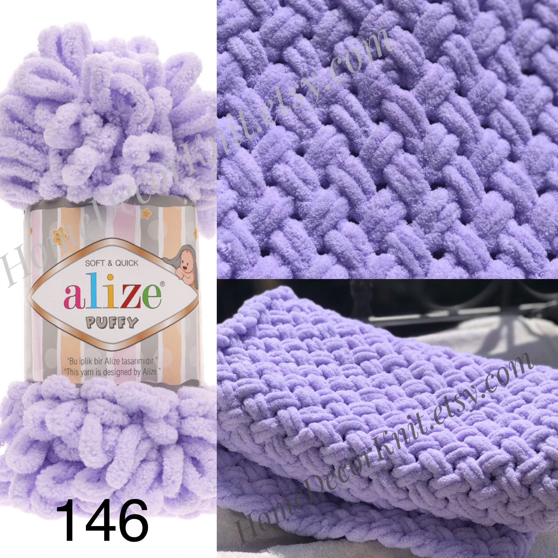 Alize Puffy Baby Blanket atelieryuwa.ciao.jp