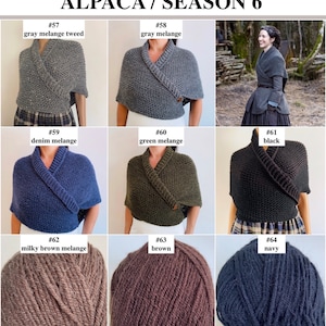 Alpaga Outlander Claire châle cadeaux écharpe chaude en tricot de laine Sassenach sontag louer châle saison 5 6 7 cadeau d'anniversaire de femme maman des États-Unis image 8