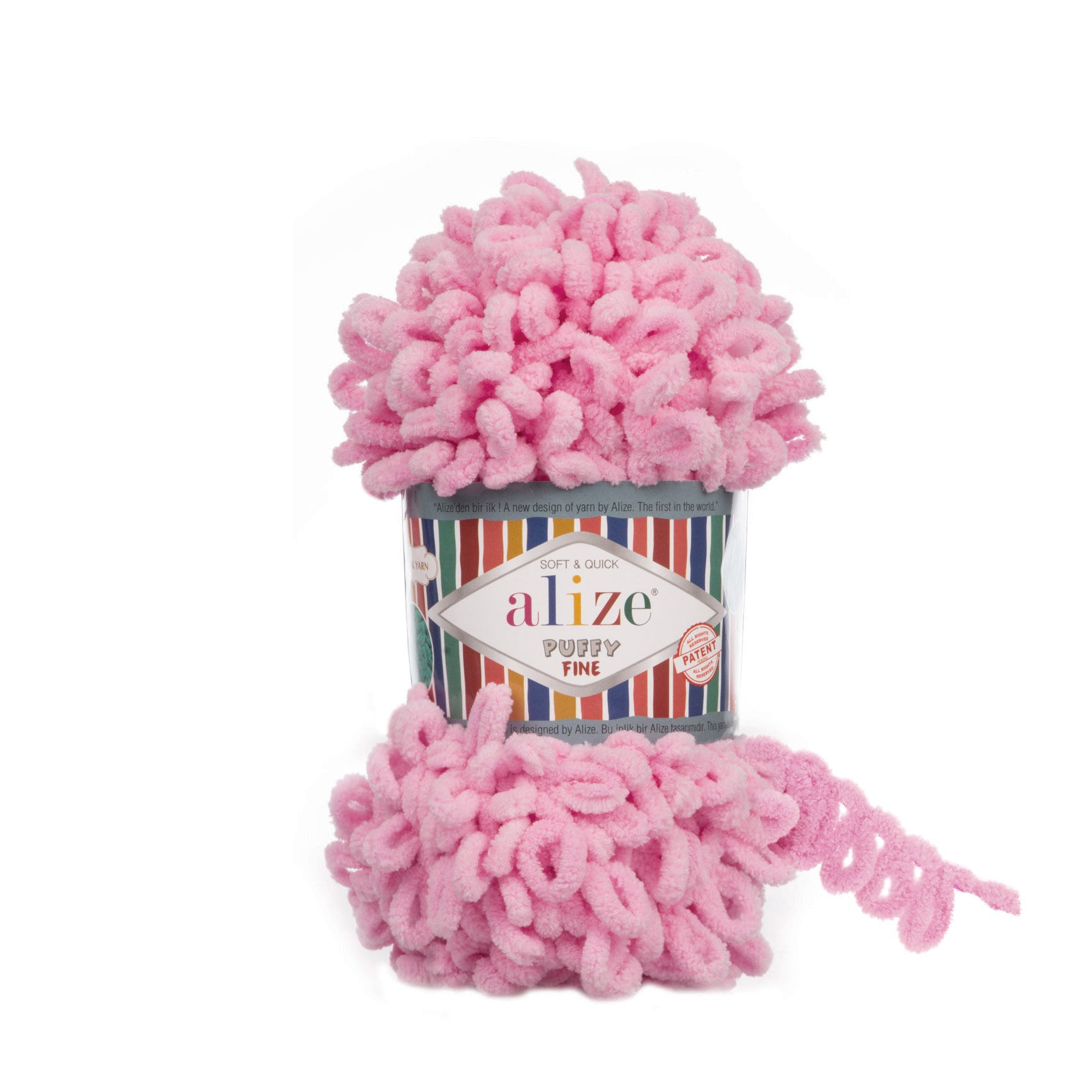 ALIZE PUFFY FINE Yarn Crochet Yarn Gradient Baby Rainbow Etsy