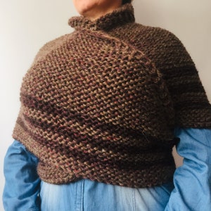 from USA Outlander inspired Claire rent shawl Brown triangle shawl alpaca, Wool knit shoulder wrap angora warm Sontag celtic shawl Sassenach