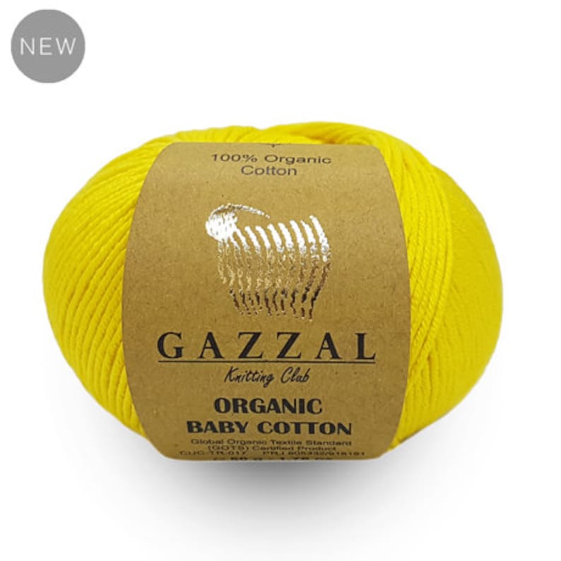 Yarn Gazzal ORGANIC BABY COTTON Yarn Organic 100 Cotton Yarn Etsy