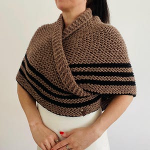Brown outlander Claire shawl alpaca wool shoulder wrap warm neck warmer cowl Sassenach fall winter wedding unique gift her fan mom USA