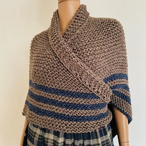 Brown Outlander shawl knit wrap Claire celtic shawl winter sontag wool shawl inspired Outlander Carolina Fraser shawl in USA
