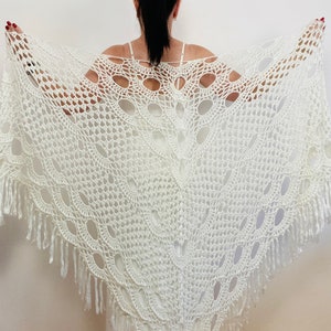 USA White cotton bride shawl fringe organic cotton bridal women shoulder wrap wedding bridesmaid triangle soft summer shawl beige blue 77