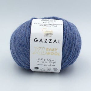 Garn Gazzal BABY-WOLLE XL Garn Merino-Wolle Häkelgarn Schal Pullover Strickmütze Strickjacke Poncho Pullover Schal