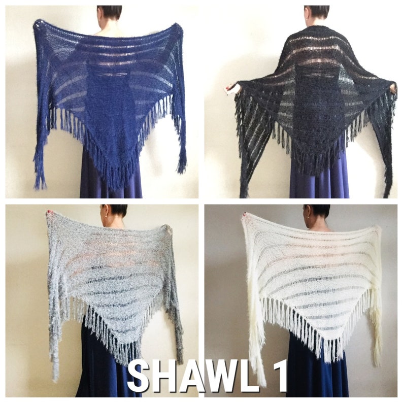 Green Bridal shawl Bridesmaid shawl Winter wedding shawl hand knit Triangle shawl cover up Bride shawl Soft warm fuzzy shawl Bridal wrap